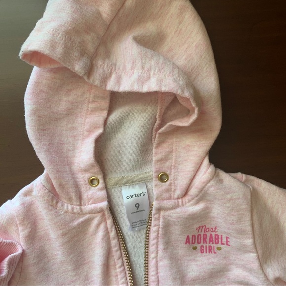 🐦 Carter’s Most Adorable Girl Sweatsuit Size 9M - Picture 5 of 12